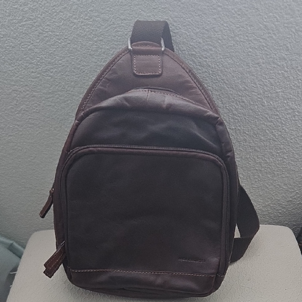 Men's Or Women Brown Sling Backpack